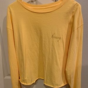 Yellow Long Sleeve Crop